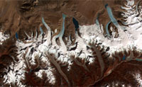 NASA image showing glacial meltdown in Bhutan