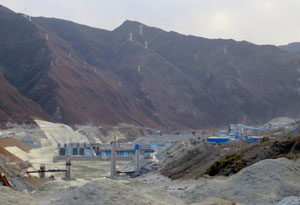 sitework at Jiacha Dam