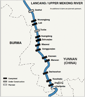 Upper Mekong Dams Within Yunnan