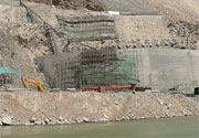 Ahai Dam construction, Upper Yangtse