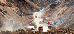 mining at Gyama, central Tibet